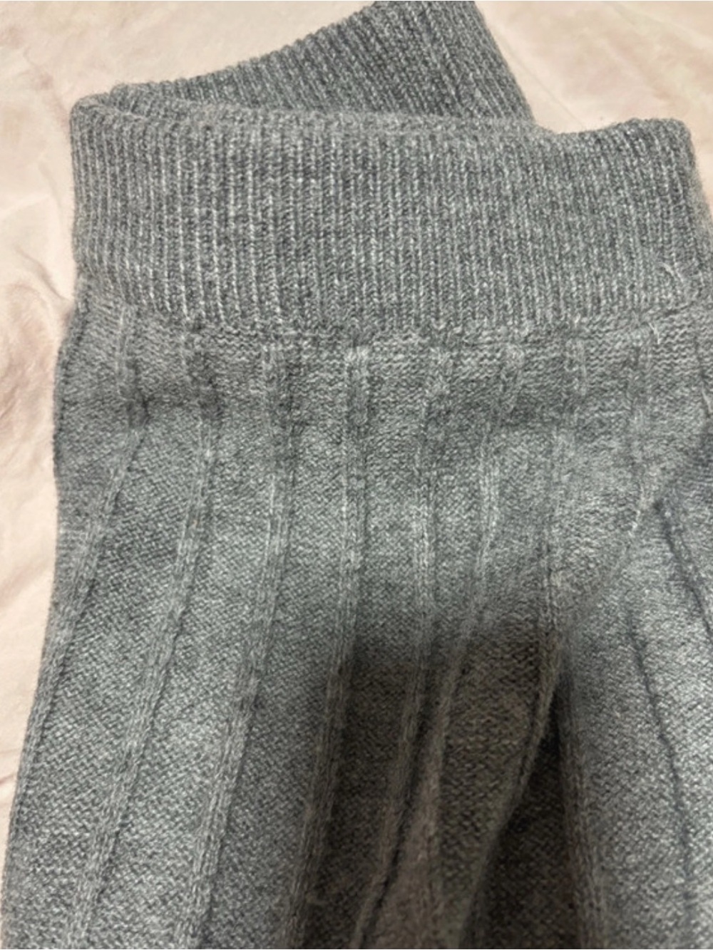 Cozy Rib-Knit Gray Women's skirt